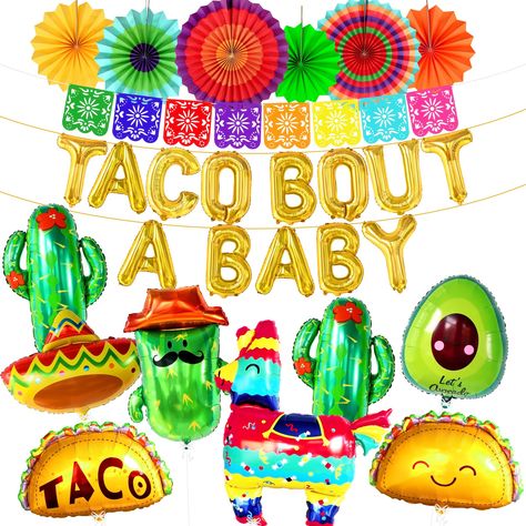 PRICES MAY VARY. BIG PACK OF 28 - Unleash a burst of Taco Bout A Baby Decorations with our extensive set of 28 essentials! Elevate your event with vibrant fiesta baby shower decorations or taco party decorations, playful taco balloons, and festive fiesta balloons. It's time to "Taco bout a Baby" with this lively collection of taco about a baby shower decorations, including colorful taco bout a baby balloons for an unforgettable cactus decor for home, fiesta party decorations WHAT YOU WILL GET - Taco About A Baby, Taco Party Decorations, Taco Bout A Baby, Cactus Balloon, Baby Balloons, Mexican Baby Shower, Mexican Babies, Mexican Party Decorations, Fiesta Party Decorations