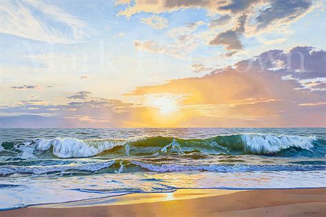 Seascape Photography Beach, Color Harmonies, Sunset Oil Painting, Ocean Waves Photography, Ocean Landscape Painting, Ocean Art Painting, Surf Painting, Boat Drawing, Sunrise Art