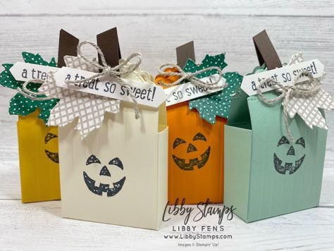 Create with Connie and Mary Saturday Blog Hop - Halloween Favor - Libby Fens, Stampin' Up! Demonstrator Stampin Up Party Favors, Fall Favors, Halloween Treat Holders, Witches Night, Halloween Treat Boxes, Halloween Gift Bags, Halloween Favor, Sale Ideas, Treat Holders