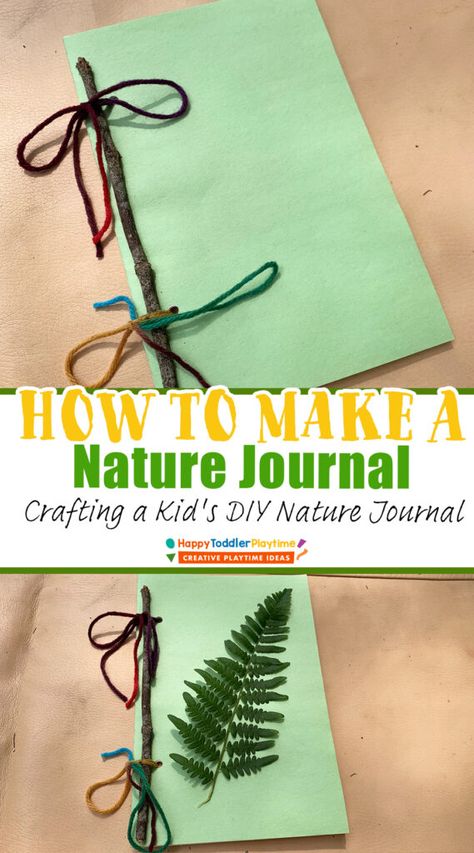 How to Make A DIY Nature Journal for Kids Home School Project Ideas, How To Make A Nature Journal, Nature Crafts For Middle School, Exploring Nature Activities For Kids, String Activities For Kids, Natures Giants Preschool Theme, Crafts With Things From Nature, Nature Art Journal Ideas, Nature Activities For Kindergarten