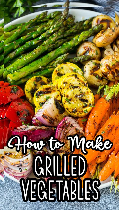 Grilled Vegetables On The Grill, Vegetables Platter, Vegetables On The Grill, Best Grilled Vegetables, Vegetables Grilled, Vegetable Marinade, Veggie Grill, Grill Vegetables, Bbq Vegetables