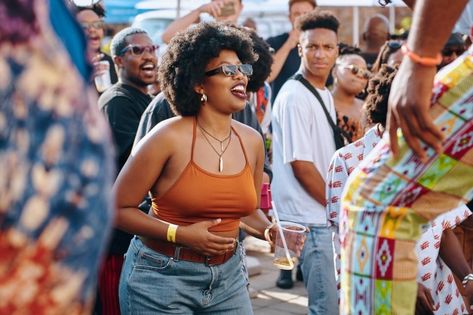 Black people having fun, afro aesthetic, daytime event, good morning, Johannesburg, South Africa. Black Community Aesthetic, People Having Fun Aesthetic, Block Party Aesthetic, Black Cookout Aesthetic, Black People Party, Brixton Market, Jazz Party, American Festivals, Black Living