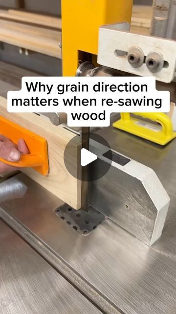 141K views · 2.2K likes | Tyler Shaheen on Instagram: "A little lesson on resawing wood🪵  Drying process, size of cut, and moisture content also play a factor here but grain direction probably makes the biggest difference.  Cut on the @scm_wood Formula 440P bandsaw.  @scmnorthamerica @scm_wood_canada  • #woodworkingtips #carpenter #furnituremaker #woodshop #builder #diy #diyer #maker #handmade #woodworking" Diy Bandsaw, Bandsaw Projects, Carpentry Diy, Home Tools, Woodworking Techniques, Furniture Maker, Woodworking Tips, Wood Working, Wood Shop