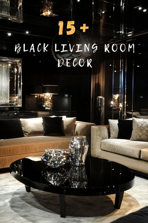 Curious about going dark? Click to discover stylish black living room decor ideas that impress and create a striking atmosphere. 🎩🏠 #BlackLivingRoom #StylishDecor #ImpressiveInteriors #HomeTrends #StrikingDesign Black Living Room Decor Ideas, Black And Grey Living Room, Black Decor Ideas, Black Walls Living Room, Black Sofa Table, Sofa Table Decor, Going Dark, Black Furniture Living Room, Black Living Room Decor