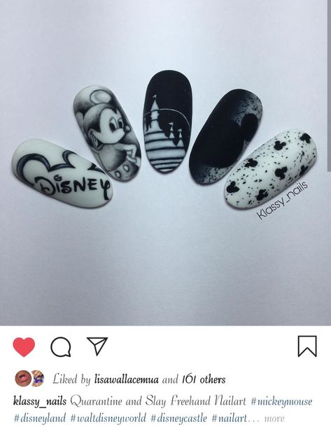 Tokyo Disney Nails, Disney World Nail Art, Disney Castle Nails, Disney Castle Nail Art, Different Disney Character Nails, Disney Nails Design Goofy, Disneyland Nails, Fancy Nails Designs, Nail Idea