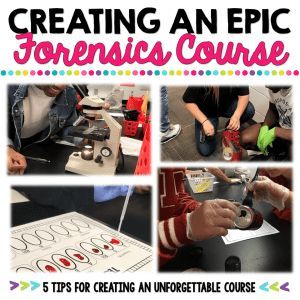 Creating an EPIC Forensics Course Mystery Science Activities, Forensic Science Classroom Decor, High School Science Teacher, Forensic Psychology, Lab Activities, Science Club, School Leadership, Holiday Countdown, Science Activities For Kids