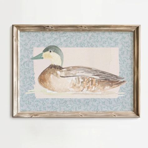 poppydotcoprints - Etsy Mallard Nursery Theme, Duck Theme Nursery, Duck Nursery Boy, Vintage Nursery Art, Vintage Duck Nursery, Boys Nursery Themes, Duck Nursery Theme, Vintage Hunting Nursery, Bird Themed Nursery