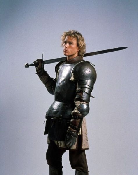 Knights Tale, Johanna Mason, A Knight's Tale, Historical Armor, Septième Art, Knight In Shining Armor, Body Reference Poses, Ideal Man, Heath Ledger