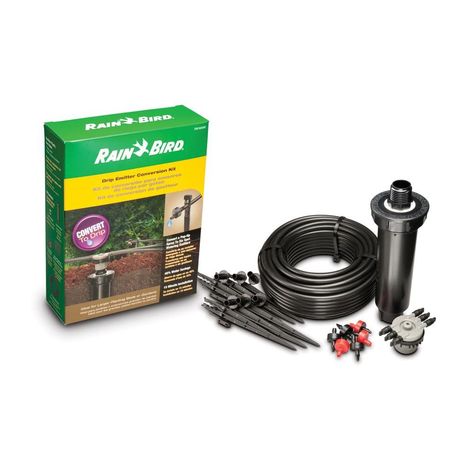 Rain Bird 1800 Pop-Up to Drip 6-Emitter Drip Irrigation Conversion Kit Drip Watering System, Drip Hose, Lawn Sprinkler System, Micro Sprinkler, Drip Irrigation Kit, Underground Sprinkler, Rain Bird, Sprinkler Heads, Drip System