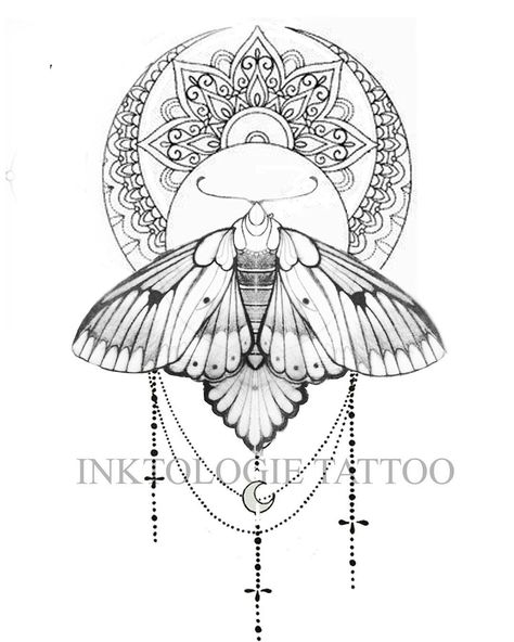 *INKTOLOGIE TATTOO * on Instagram: “it’s wannado monday!! 😍 pm me if you want to adopt this friendly moth ❤️ #mothtattoo #mandalamothtattoo #mandalamoth #moontattoo #mandala…” Luna Moth Mandala Tattoo, Moth And Mandala Tattoo, Mandala Moth Tattoo, Moth Mandala Tattoo, Moth And Moon Tattoo, Animal Mandala Tattoo, Moon Moth Tattoo, Moth Mandala, Tattoo Dragonfly