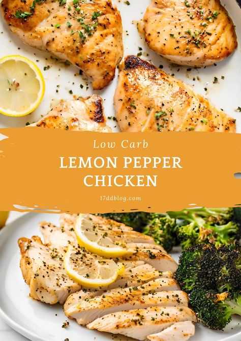 Lemon Pepper Chicken Recipes Easy, Low Calorie Lemon Chicken, Low Carb Lemon Chicken, Lemon Pepper Chicken Breast, Green Chili Chicken Enchiladas, Pepper Chicken Recipe, Recipes With Chicken And Peppers, Chicken And Cabbage, Roasted Radishes