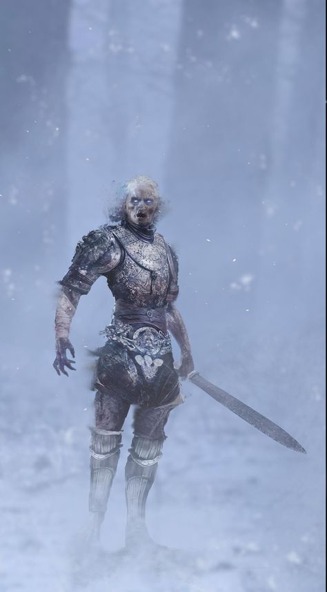 Ice Zombie, Zombie Monster, White Walker, Walker Art, Horror Art, Dark Fantasy, Samurai Gear, Zombie, Digital Artist