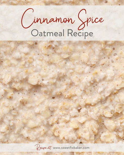 This quick and easy cinnamon spice oatmeal recipe is the perfect healthy breakfast, that can be made ahead of time for those hectic school mornings #cinnamonandspiceoatmeal #cinnamonandspiceoatmealrecipe #cinnamonspiceoatmeal Cinnamon And Spice Oatmeal Recipe, Perfect Healthy Breakfast, Instant Oats, Oatmeal Recipe, Easy Cinnamon, Banana Slice, Quick Oats, Cinnamon Spice, Pure Maple Syrup