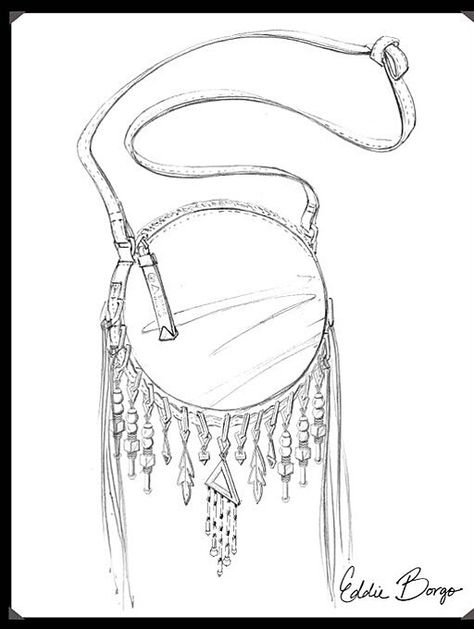 Accessories Design Sketch, Hipster Jewelry, Decorated Bags, Bag Illustration, Drawing Bag, Fashion Illustration Sketches Dresses, Scene Fashion, Dress Design Sketches, Fashion Illustration Dresses