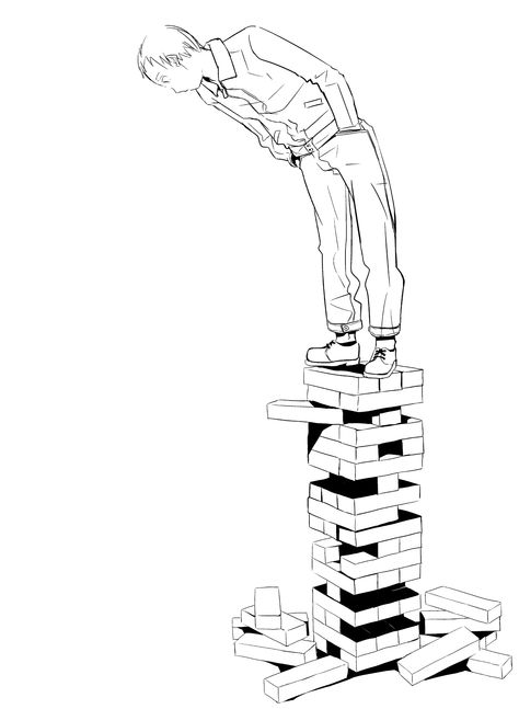 Jenga Tattoo, Jenga Drawing, Point Perspective Drawing Ideas, Perspective Drawing Ideas, 2 Point Perspective Drawing, Pecha Kucha, 2 Point Perspective, Bus Ideas, Annual Report Covers