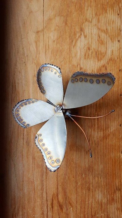 Metal Butterfly Sculpture, Scrap Art, Scrap metal, Stainless Butterfly, Original Artwork Metal Tree Art, Butterfly Sculpture, Metal Sculpture Artists, Rap Art, Rap Metal, Scrap Art, Welding Art Projects, Metal Tree Wall Art, Metal Butterfly