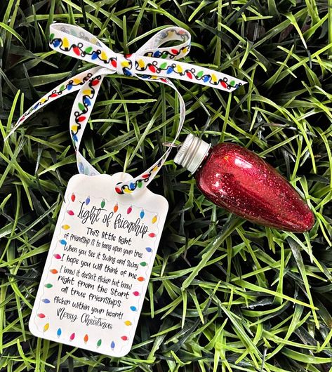 Light of Friendship Ornament, Light of Teacher Ornament, Stocking Stuffer, Bulb Ornament, Christmas Ornaments, - Etsy Light Of Friendship Ornament, Light Of Friendship, Friendship Ornaments, Light Bulb Ornaments, Christmas Light Ornament, Teacher Ornaments, Friend Ornament, Lighted Ornaments, Holiday Craft