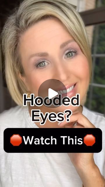 Dawn Meyer | Mature Makeup Mentor | Over 50 Beauty & Easy Style on Instagram: "I'm so glad you're here!🥰🥰  Tired 😴of seeing hooded eyelid tips from those without hooded eyes?  Me too!!   I'm 56 and I legit have hooded eyes!  My lids literally rest on my lash line!    📣📣📣📣Before the details, make sure to save this video - you're going to want to refer back to it.  📣📣📣📣Also comment the word LINK and I'll send you everything I used in this tutorial.   I invented this little hack on my own 30 years ago and swear by it!!!  Using a matte white shadow, I create the illusion of a lid I don't have.  Using a transition color high above on the brow bone helps open the eyes....especially when creating that triangular darker shade right in the center aiming toward the eyebrow.  I connect the Eyelid Tape Hooded Eyes, Eye Shadow For Hooded Eyes, Begginers Makeup, Makeup For Hooded Eyelids, Hooded Eyes Makeup, Hooded Eyes Tutorial, Concealer Tricks, Eyeshadow For Hooded Eyes, Hooded Eye Makeup Tutorial