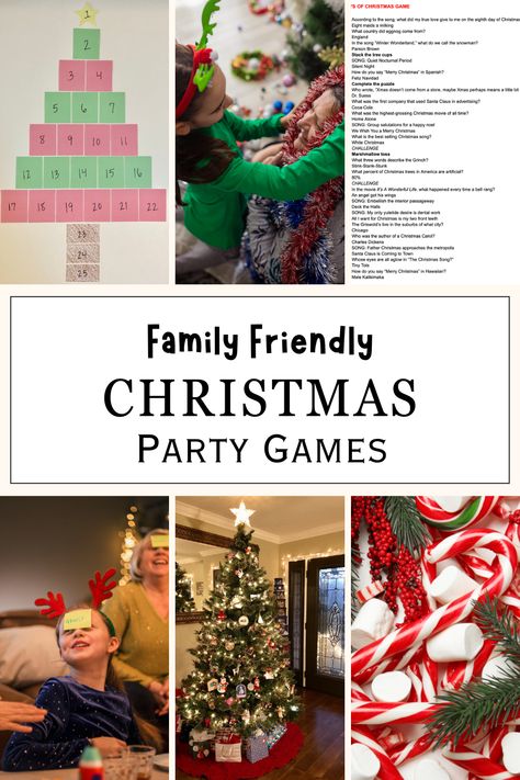 Discover the best DIY Christmas party games that are both fun and easy to set up! These family-friendly games will bring laughter and joy to your holiday gatherings. Family Games For Holidays, Simple Christmas Party Games, Diy Christmas Party Games, Family Christmas Games Hilarious, Family Friendly Christmas Party, Christmas Family Fun, Games To Play With Family, Party Games To Play, Easy Party Games