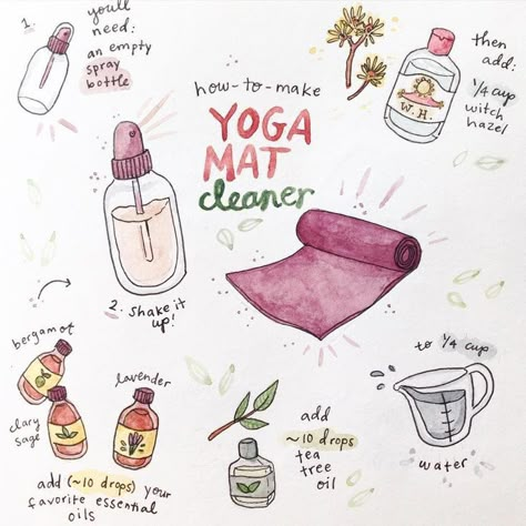 Diy Yoga Mat Cleaner, Yoga Mat Diy, Witch Yoga, Diy Yoga Mat, Yoga Mat Cleaner, Diy Yoga, Yoga Flows, Ashtanga Vinyasa Yoga, Yoga Aesthetic