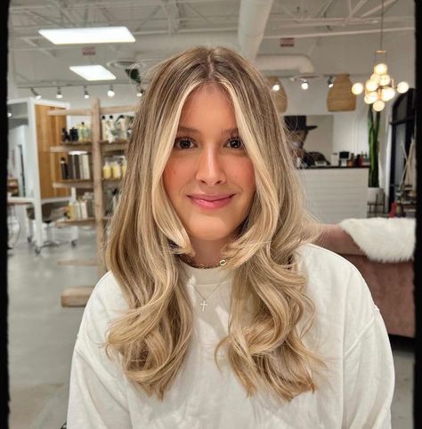 Blonde Highlights And Face Framing, Blonde Highlights And Face Frame, Natural Blonde Face Framing Highlights, Natural Low Maintenance Blonde, Balayage Hair With Face Framing, Blended Face Framing Highlights, Blonde Face Frame Highlights, Dimensial Blonde, Natural Warm Blonde Hair