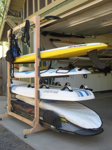 How do you store your SUP's?                                                                                                                                                      More Sup Board Storage, Sup Rack, Sup Storage, Paddle Board Storage, Paddleboard Rack, Wind Surfing Photography, Skateboard Rack, Surfboard Storage, Surf Rack