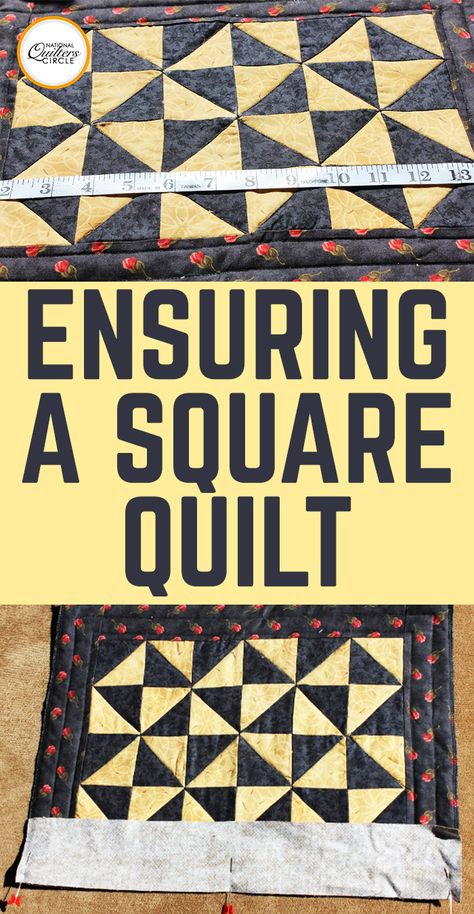 Do you want a “square quilt”? That is not to say that your quilt is literally a square shape (unless of course you want it to be a square shape); what this means is that your quilt will lie perfectly flat with no puckers, tucks, or unwanted pleating after it has been quilted. So how do you achieve this? Here are some helpful hints. Quilt Meaning, Quilt Techniques, Sewing Easy, Beginner Quilt, Quilting Videos, Quilt Care, Quilt Border, Quilt Binding, Quilt Block Tutorial