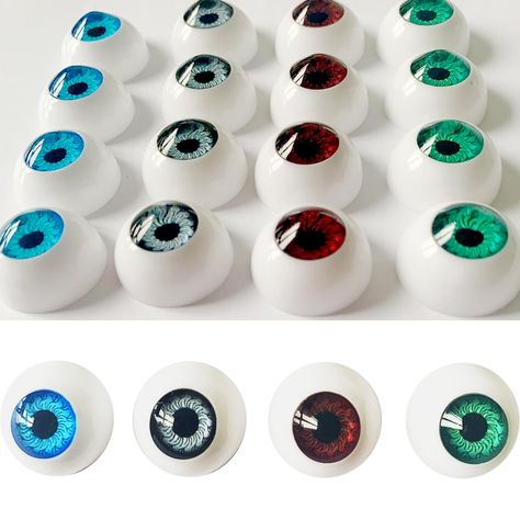 PRICES MAY VARY. Eyeballs are made of Plastic and Acrylic and pupils are placed and colored in the center. The Back of Halloween eyes is Cap-shaped With a diameter of 22mm at the base, which were the perfect size for making halloween crafts Included 32 pieces of eyeball have 4 different colored, such as: brown, green, bright blue, and grey. With 8 pieces each color plastic eyeballs. Perfect imitation of an eyeball are ideal for all sorts of crafting applications,DIY decorations for halloween, sc Eyes For Halloween, Creepy Eyeball, Toddler Party Favors, Trick Or Treat Party, Decorations For Halloween, Realistic Eyes, Halloween Acrylic, Eye Ball, Eye Eye