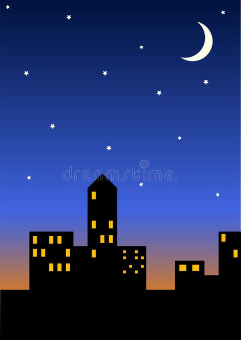 City Light Drawing, Building At Night Painting, Cityscape Painting Acrylic City Skylines, Night Cityscape Painting, City Scene Drawing, Cityscapes Drawing, Night Scenery Painting Easy, City Night Drawing, Night Scene Drawing