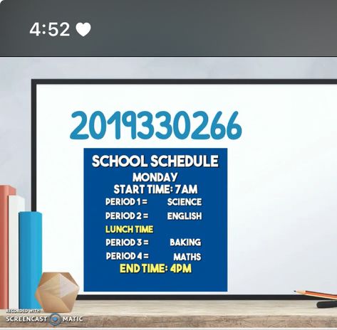 Bloxburg Math Classroom Ideas, Bloxburg School Schedule Code, School Ideas Bloxburg, School Codes, Bloxburg School, Bloxburg Clothes, Bloxburg Decals Codes Aesthetic, School Decal, Hotel School