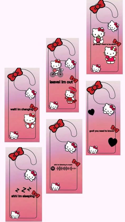 Kitty Door, Printable Diy Crafts, Stil Emo, Diy Hello Kitty, Hello Kitty Printables, Walpaper Hello Kitty, Hand Doodles, Hello Kitty Crafts, Paper Dolls Diy