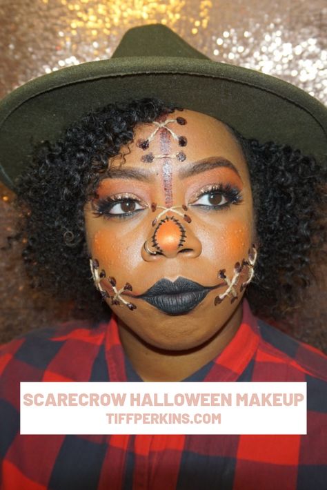 Scary Scarecrow Makeup, Scarecrow Face Paint, Cute Scarecrow Makeup, Scarecrow Halloween Makeup, Halloween Costumes Scarecrow, Cute Scarecrow, Scarecrow Makeup, Glossy Lips Makeup, Scarecrow Halloween