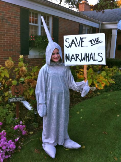 narwhal costume | Pinterest Homemade Halloween Costumes Narwhal Costume, Thanksgiving Gourds, Freaking Hilarious, Homemade Halloween Costumes, Halloween Bash, Pinterest Images, Homemade Halloween, Camp Ideas, Favorite Animals