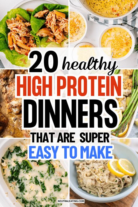 Need a quick and easy dinner that’s high in protein? We’ve got you! Check out these high protein dinner ideas that are super easy to make. With only a few ingredients, these easy dinner recipes will make life so easy. Try these high protein dinners! High Fiber Meals Dinners Easy, Lazy Dinner Ideas, High Protein Dinners, High Fiber Dinner, Protein Dinners, Best High Protein Foods, High Protein Recipes Dinner, Protein Dinner Recipes, Lazy Dinner