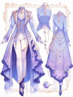 Mode Kawaii, Dress Design Drawing, Clothing Design Sketches, Fashion Drawing Dresses, Fantasy Dresses, Anime Inspired Outfits, Drawing Anime Clothes, Dress Design Sketches, Fashion Illustration Dresses