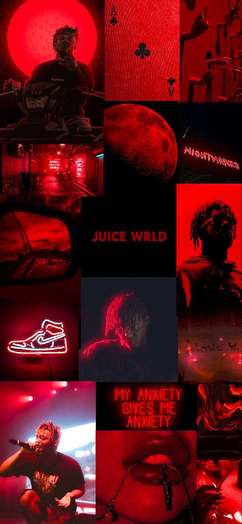 Juicewrld Wallpaper Aesthetic, Aesthetic Rappers Wallpaper, Juice World Wallpaper Aesthetic, Cool Juice Wrld Wallpaper, Red Rapper Aesthetic, Red Celebrity Aesthetic, Juice Wrld Iphone Wallpaper, Dope Red Wallpaper, Juice Wrld 999 Wallpaper