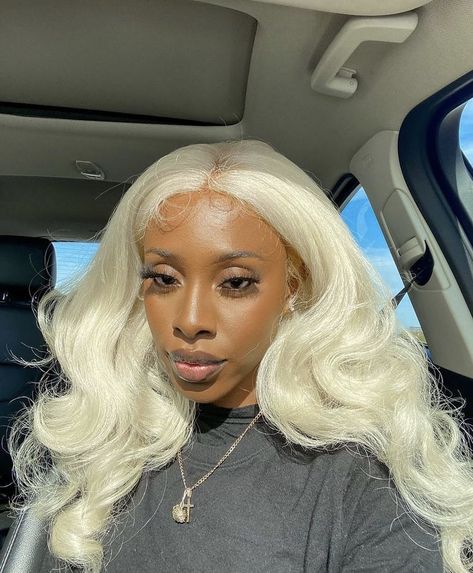 Blonde Lace Front Wigs, Women Aesthetic, Platinum Hair, Pretty Ppl, White Blonde, Colorful Hair, Platinum Blonde Hair, Hair Crush, Baddie Hairstyles