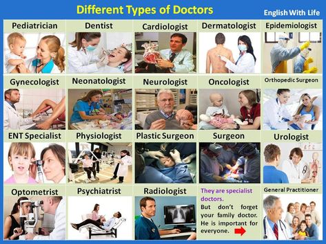 Types Of Doctors Medical, Types Of Doctors, Medical Terminology Study, Doctoral Degree, Medical Careers, Learn English Grammar, Family Doctors, Grammar And Vocabulary, Medical Knowledge