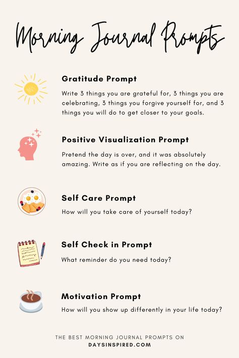 Tenk Positivt, Mindfulness Journal Prompts, Morning Journal Prompts, Positive Visualization, Journal Topics, Gratitude Prompts, Positive Intentions, Morning Journal, Journal Inspiration Writing