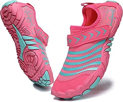 Amazon.com | Quickshark Kids Water Shoes Boys Girls Barefoot Aqua Socks Lightweight Quick Dry Sandals Slip On Walking Sneakers for Beach Pool Swim (Toddler/Little Kid/Big Kid) | Water Shoes Kids Water Shoes, Water Shoes For Kids, Aqua Socks, Sporty Sandal, Kids Water, Walking Sneakers, Beach Volleyball, Water Shoes, Beach Pool