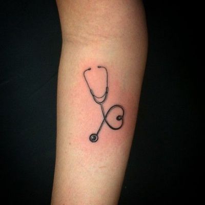 Healthcare Tattoo, Medical Tattoo Nurse, Medical Tattoos, Stethoscope Tattoo, Doctor Tattoo, Nurse Tattoo, Medical Tattoo, Health Tattoo, Magic Tattoo