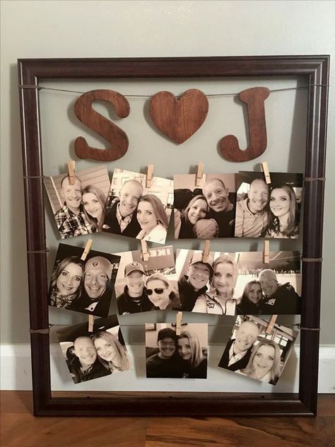 A picture is worth 1000 words, so show your partner you love them 1000 times with this cute wall decoration! All things Valentine’s Day from My Big Day. My Big Day Event Planning & Marketing - Serving Northern CO, Wyoming, Colorado Mountains, and the Front Range #mybigdayevents #pictures #1000words #valentinesday Diy Christmas Gifts For Men, Birthday Presents For Girlfriend, Saint Valentin Diy, Valentines Bricolage, Diy Gifts For Girlfriend, Diy Anniversary Gift, Anniversaire Diy, Diy Jul, Diy Anniversary