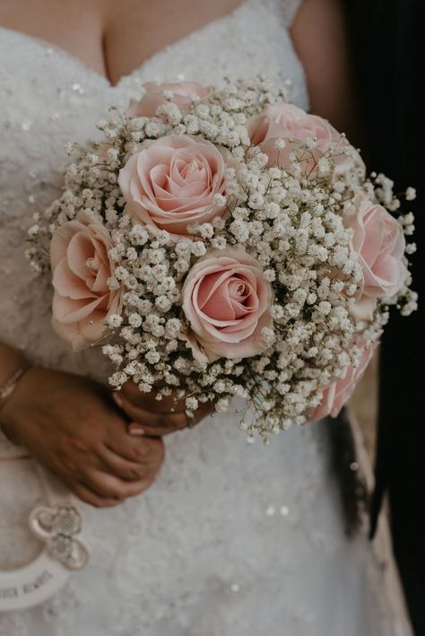 Gypsophila Wedding Bouquet Bridal, Bridal Bouquet With Gypsophila, Bride Flower Bouquet Gypsophila, Bride Bouquets Gypsophila, Wedding Bouquets With Gypsophila, Wedding Bouquets With Pink Roses, Pink Brides Bouquet, Princess Wedding Flowers, Wedding Bouquets Roses Pink