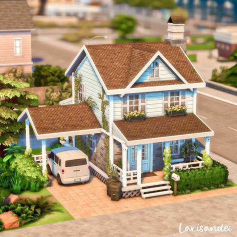 Sims 4 Hus, Sims 4 Family House, Ts4 Lots, Sims 4 Loft, Sims 4 Houses Layout, Lotes The Sims 4, The Sims 4 Lots, Sims 4 Challenges, Die Sims 4