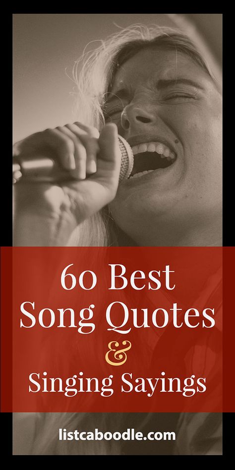 These 60 song quotes and sayings will surely inspire singers of all types. Included are insightful words from artists, musicians and celebrities. Read on and let the words be your muse! Meaningful Song Lyrics Quotes Beautiful, 70s Song Quotes, Quotable Song Lyrics, Quotes By Musicians, Jelly Roll Music Quotes, Popular Lyrics Quotes, Funny Song Lyrics Quotes Humor, Famous Musician Quotes, Inspiring Song Quotes