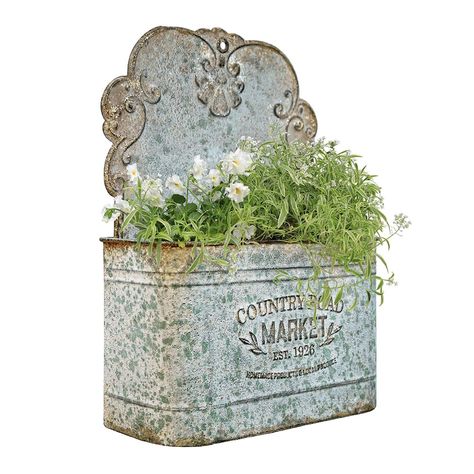 PRICES MAY VARY. WALL POCKET PLANTER: Rustic metal wall planter antique blue color for home, office, business use decor,farmhouse wall decor (plants not included). MULTI PURPOSE: The hanging wall planters holds plants, flowers, floral arrangements, seasonal decorations, holiday greenery, artificial plants, shrub bouquet, foliage, and more — Suitable for indoor/outdoor rustic wall decor. VINTAGE DESIGN: The wall planter outdoor create your own unique decor inside this gorgeous distressed wall con Wall Mounted Planters Outdoor, Wall Mount Planter, Hanging Planters Outdoor, Wall Planters Outdoor, Pot Gantung, Metal Wall Planters, Planter Wall, Hanging Wall Planters, Wall Mounted Planters