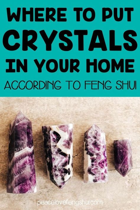 Crystal Placement In Home, Feng Shui For Beginners, Reiki Room Ideas, Crystal Placement, Feng Shui Good Luck, Feng Shui Guide, How To Feng Shui Your Home, Reiki Room, Feng Shui Crystals