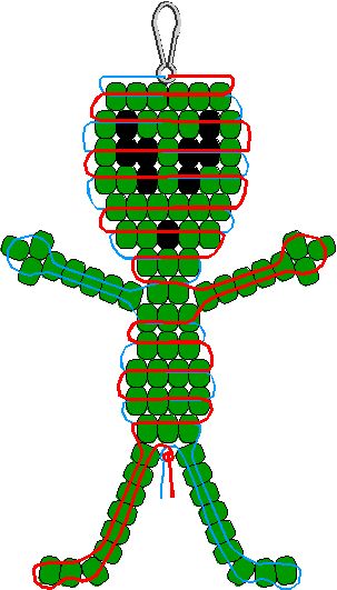 alien pony bead pattern  ( this would be cool glow in the dark ) Bead Pets, Pony Bead Animals, Alien Crafts, Pony Bead Projects, Diy Kandi Bracelets, Pony Bead Crafts, Diy Kandi, Lost Lands, Бисер Twin