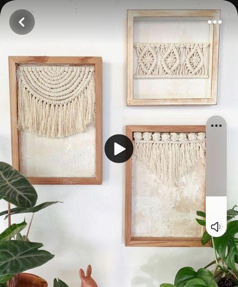 Shadowbox Diy, Macrame Wall Hanging Ideas, Simpul Makrame, Boho Crafts Diy, Macrame Wall Hanging Diy, Macrame Wall Hanging Patterns, Deco Originale, Creation Deco, Seni Origami