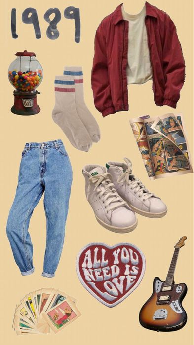 1989 Outfit | ShopLook 80’s Outfits, 80s Inspired Outfits, 80s Fashion Men, Look 80s, Moda Grunge, Stranger Things Outfit, Mode Retro, 80’s Fashion, Taylor Swift Tour Outfits